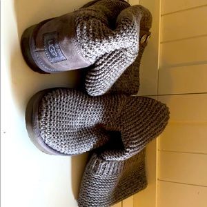 UGG  Purl Cardy Knit Charcoal Grey  Classic Cuff